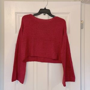Minkpink cropped sweater with bell sleeves